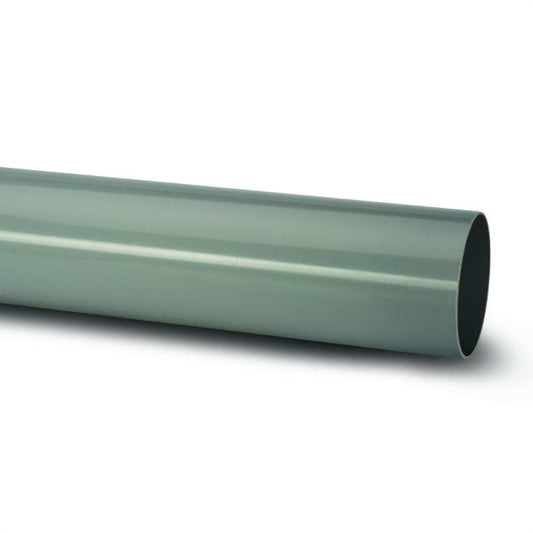 POLYPIPE PLAIN ENDED SOIL PIPE 110mm x 3m P430 P430G GREY