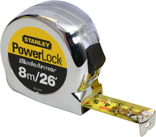 STANLEY STA033526 POWERLOCK TAPE RULE 8m 