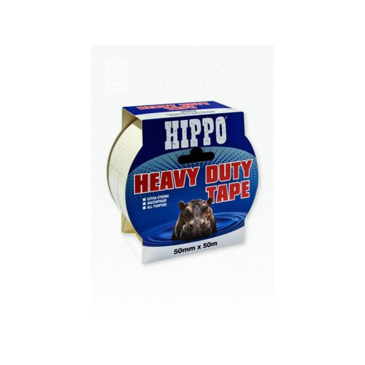 HIPPO HEAVY DUTY TAPE 50mm x 25m WHITE H18005
