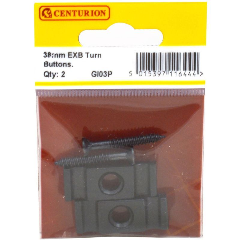 CENTURION GI03P PACK OF 2 TURN BUTTONS 38mm BLACK