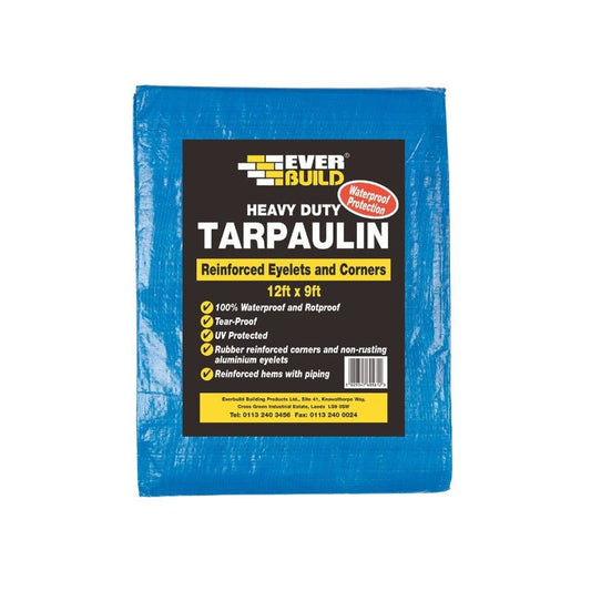 Everbuild Standard Duty Builders Tarpaulin 12`/3.6M x 9`/2.7M 1TARP9