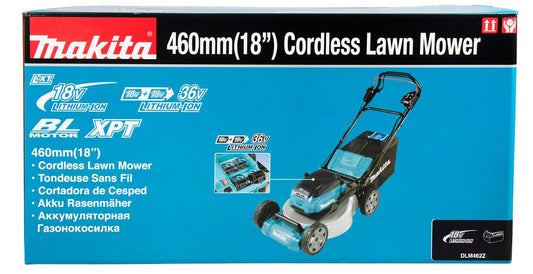 MAKITA DLM462Z 36v (TWIN 18v) LAWN MOWER 460mm 18" SELF PROPELLED (BODY ONLY)