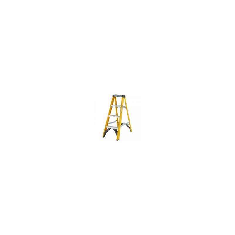 WERNER FIBREGLASS SWINGBACK STEPLADDER TRADE 4 TREAD 7160418