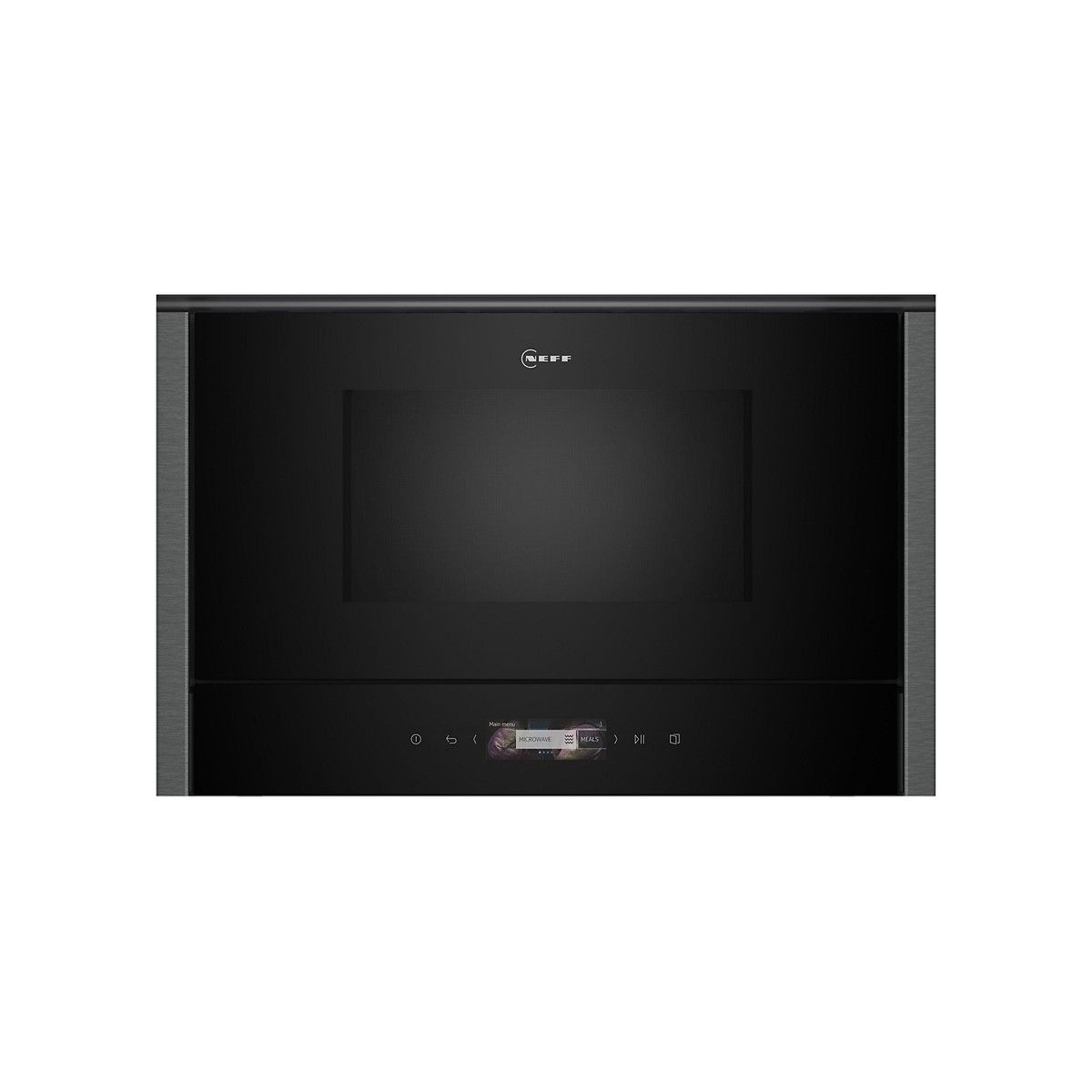 NEFF NL4WR21G1B N70 MICROWAVE OVEN BLACK C/W GRAPHITE GREY TRIM