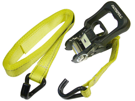 FAITHFULL FAITDRAT51JH RATCHET TIE DOWN SET 5m x 1.1/4" (2 PIECE)
