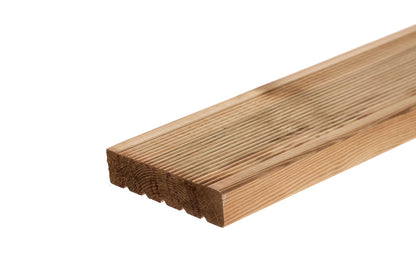38mm x 125mm Softwood Grooved Reversible Decking Board 4800mm