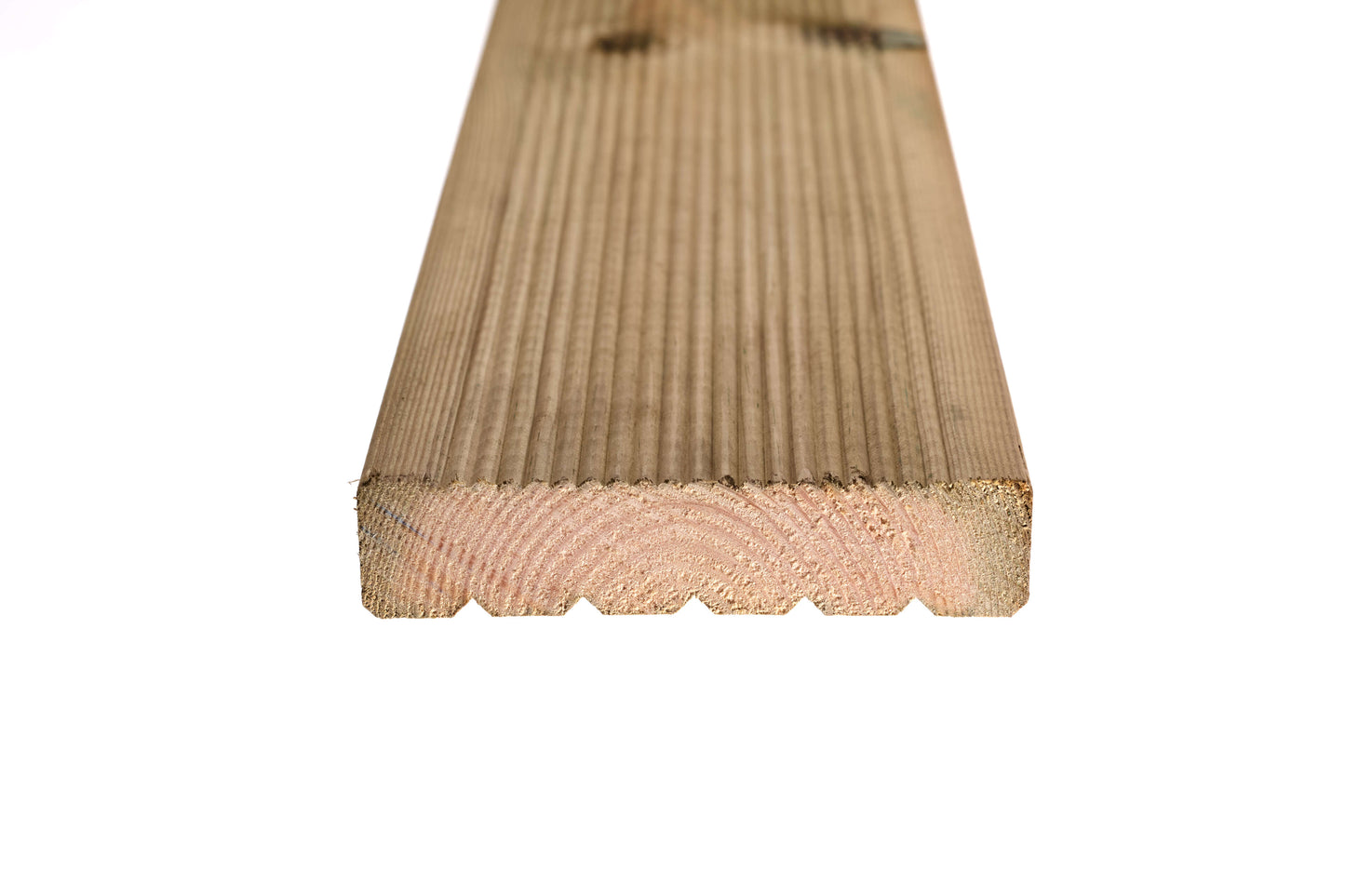 38mm x 125mm Softwood Grooved Reversible Decking Board 2400mm