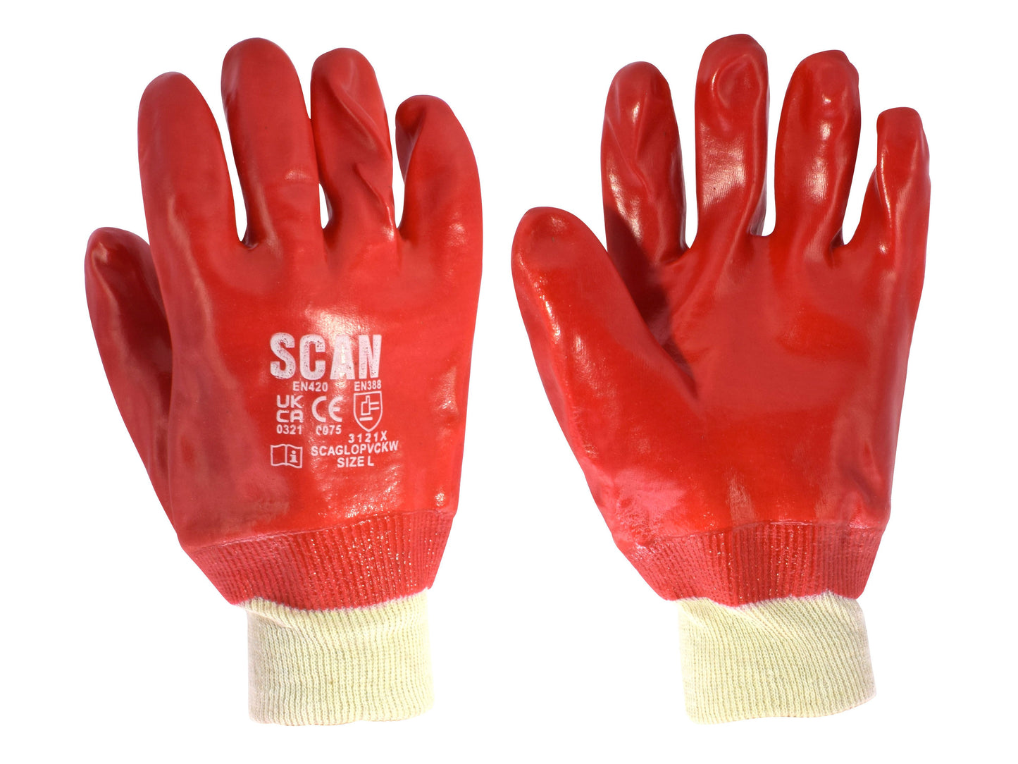 SCAN SCAGLOPVCKW PVC KNITWRIST GLOVE