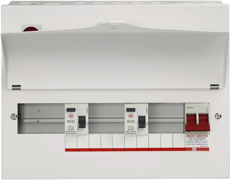 WYLEX NMRS10SSLMHIA 10-WAY HIGH INTEGRITY CONSUMER UNIT 100a