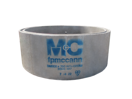 F P MCCANN 1800mm DIA x 750mm W/WALL PCC CHAMBER RING & STEPS 6052