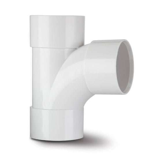 POLYPIPE ABS SWEPT TEE 50mm x 92.5deg WS56 WS56W WHITE