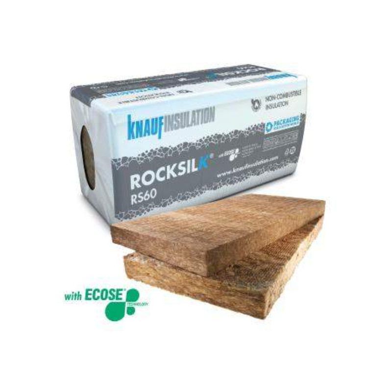 KNAUF ROCKSILK RS60 BUILDING SLAB 1200 x 600 x 50mm x 6.48m2 (PACK 9) 2411329