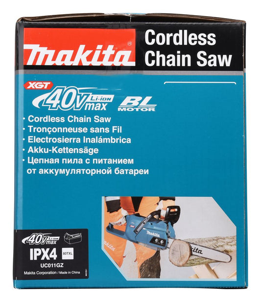 MAKITA UC011GZ 40V MAX XGT Brushless Chainsaw 350mm (Captive nuts) (BODY ONLY)