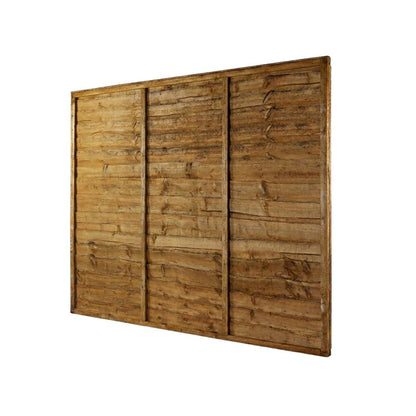 6' x 3' Horizontal Lap Treated Wooden Fence Panel