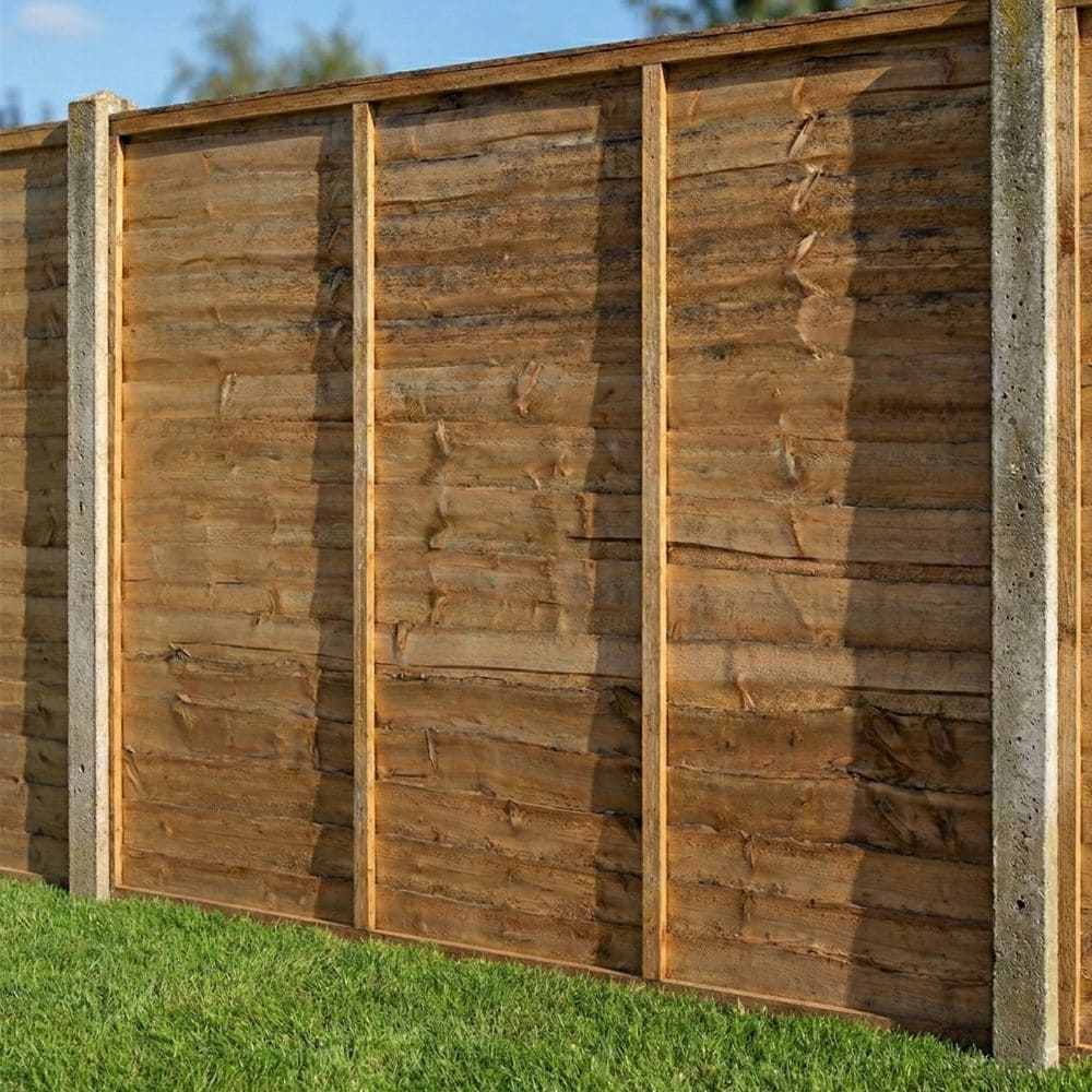 9ft Slotted Concrete Intermediate Fence Post 94mm x 109mm x 2745mm