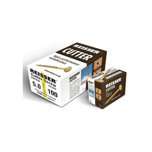 REISSER CUTTER CSK BOX OF 100 WOODSCREWS 6 x 150mm