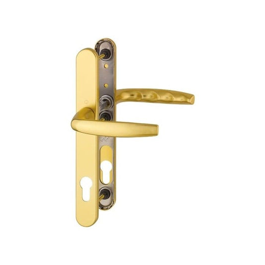 DUFFELLS HOPPE ATLANTA LEVER UPVC DOOR HANDLES 92mm PZ UNSPRUNG GOLD M903292G