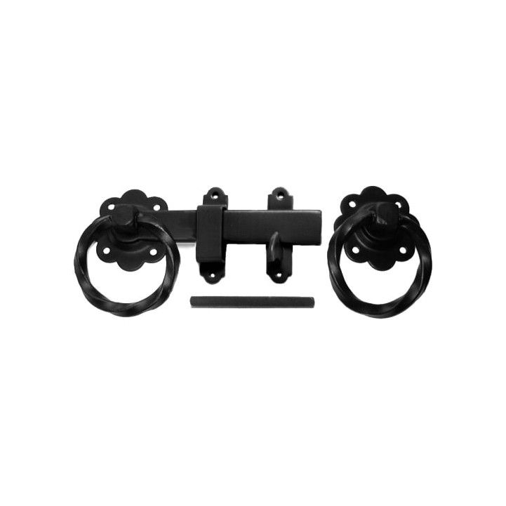 150mm 6" No 1137 BLACK TWISTED RING GATE LATCH LOOSE 11370150BK