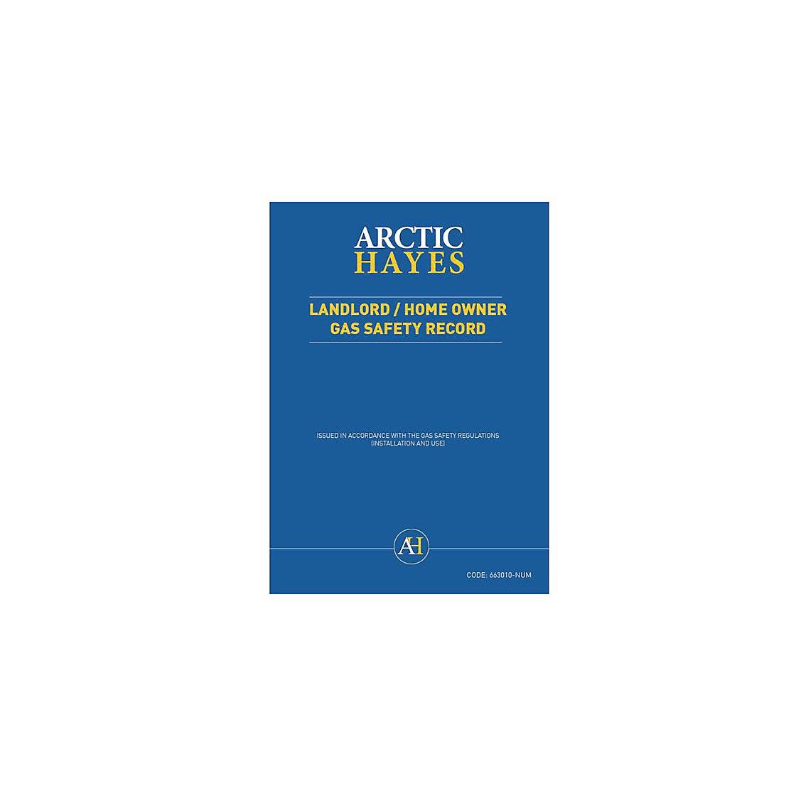 ARCTIC HAYES UK GAS SAFETY/LANDLORDS/SERVICE PAD (25XA4 FORMS NUMBERED) 663010-NUM