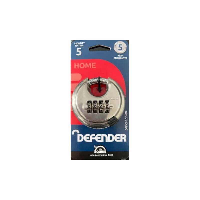 SQUIRE DISCUS PADLOCK RECODABLE COMBINATION 70mm DFDC70COMBI