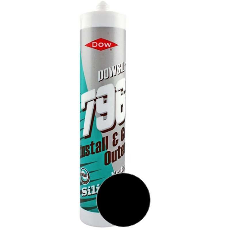 DOW 796 PVC-U SILICONE SEALANT BLACK 3320316