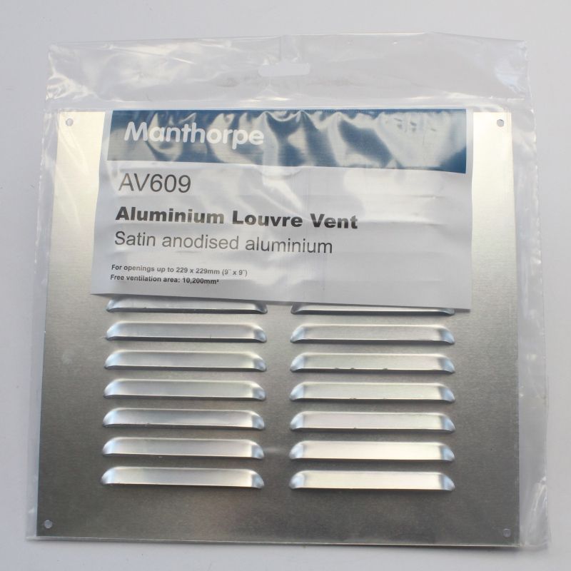 MANTHORPE ALUMINIUM LOUVRE VENT 241 x 241mm AV609
