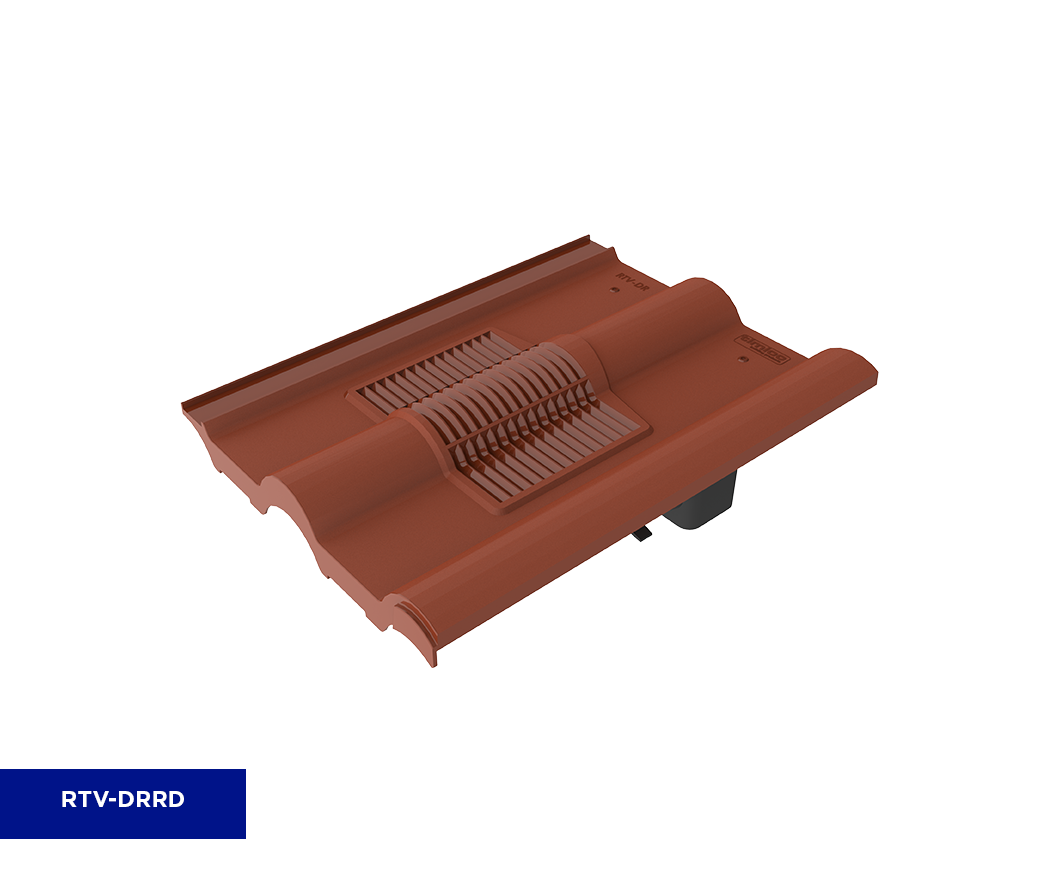 TIMLOC DOUBLE ROMAN ROOF TILE VENT RED RTV-DRRD