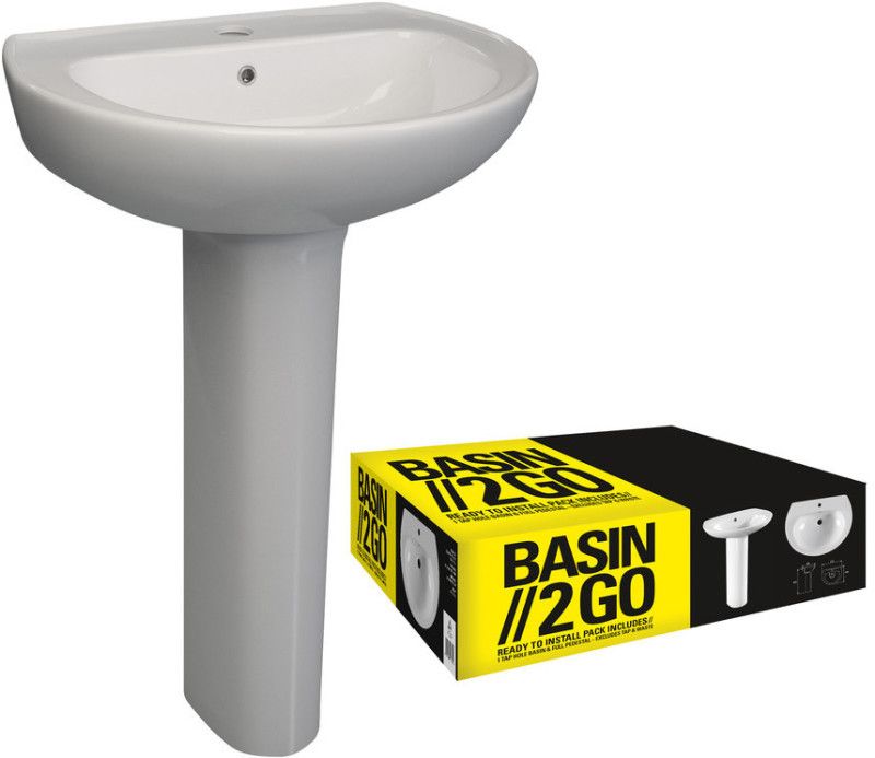 PJH DIPB2044 BASIN 2 GO 2TH BASIN & PEDESTAL PACK