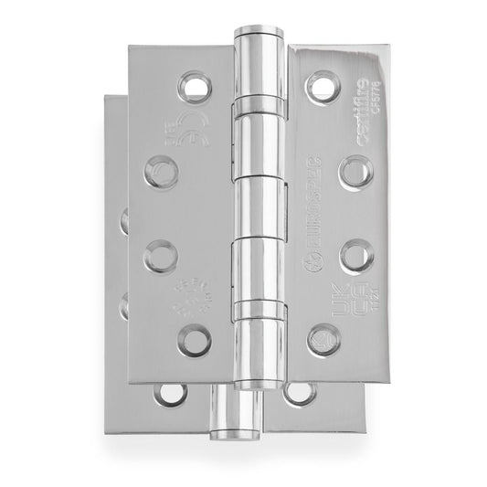 102 x 76mm BALL BEARING HINGE GRADE 13 BRIGHT STAINLESS STEEL HIN1433P/13BSS/RP