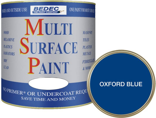BEDEC SOFT GLOSS MULTI SURFACE PAINT 250ml OXFORD BLUE BEDE2KA1182/15