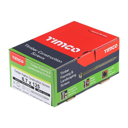 TIMCO INDEX SCREW HEX 6.7 x 125mm (BOX 50) GREEN 125IN