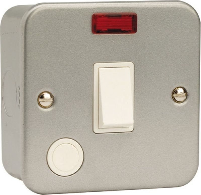 CLICK CL023 2-POLE SWITCH NEON METAL CLAD 20a