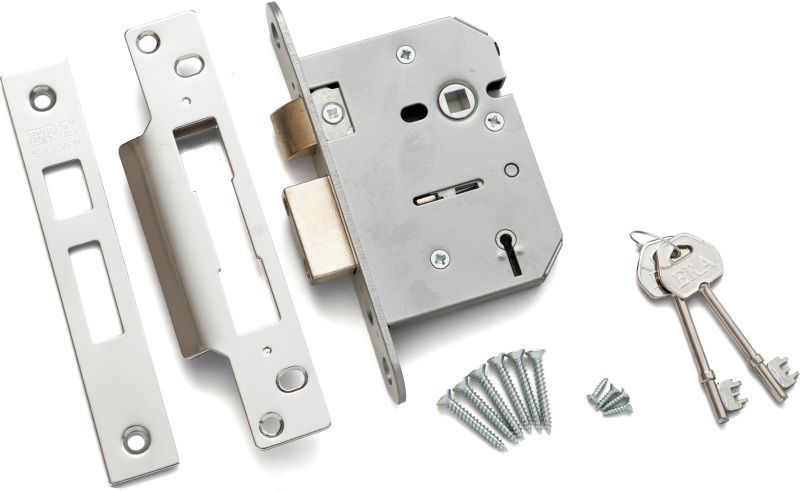 ERA 5 LEVER VISCOUNT SASHLOCK 75mm SATIN VISI PACK 302-52A