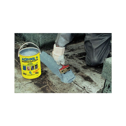 CROMAR ACRYPOL+ ROOF COATING NO FIBRE GREY 5kg ACRY/FFG/5