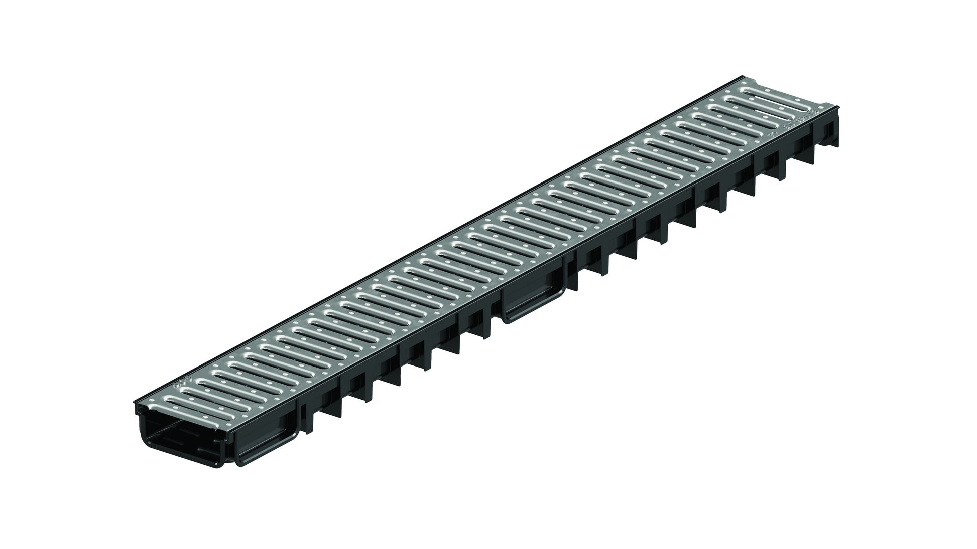 ACO EASYLINE H50 BLACK DRAINAGE CHANNEL GALVANISED STEEL GRATING 1000mm A15 330008