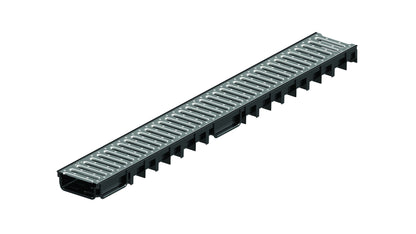 ACO EASYLINE H50 BLACK DRAINAGE CHANNEL GALVANISED STEEL GRATING 1000mm A15 330008