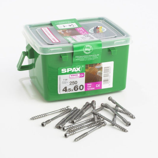 SPAX T-STAR PLUS WASHER HEAD T30 WIROX SCREWS 6.0 x 160mm EACH 251010601605