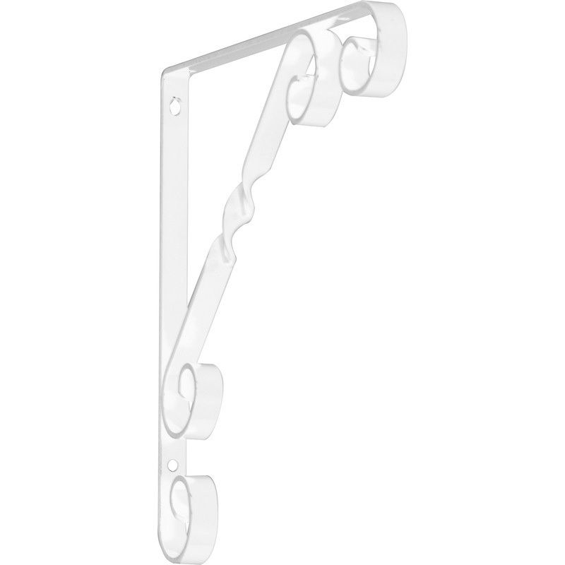 A PERRY NO 244 ORNAMENTAL SCROLL BRACKETS 200mm 8" WHITE 244-0200WH