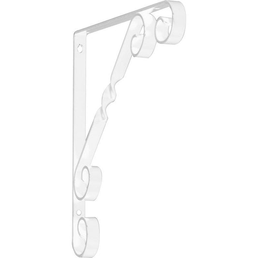 A PERRY NO 244 ORNAMENTAL SCROLL BRACKETS 200mm 8" WHITE 244-0200WH
