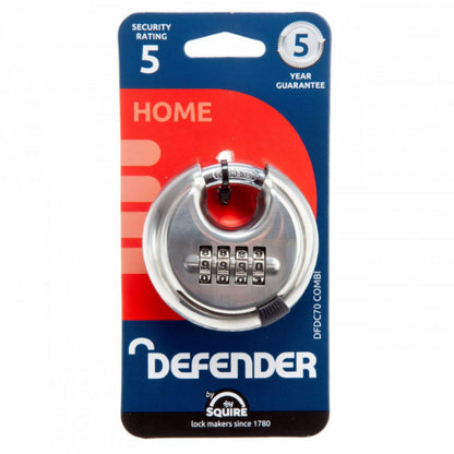 SQUIRE DISCUS PADLOCK RECODABLE COMBINATION 70mm DFDC70COMBI
