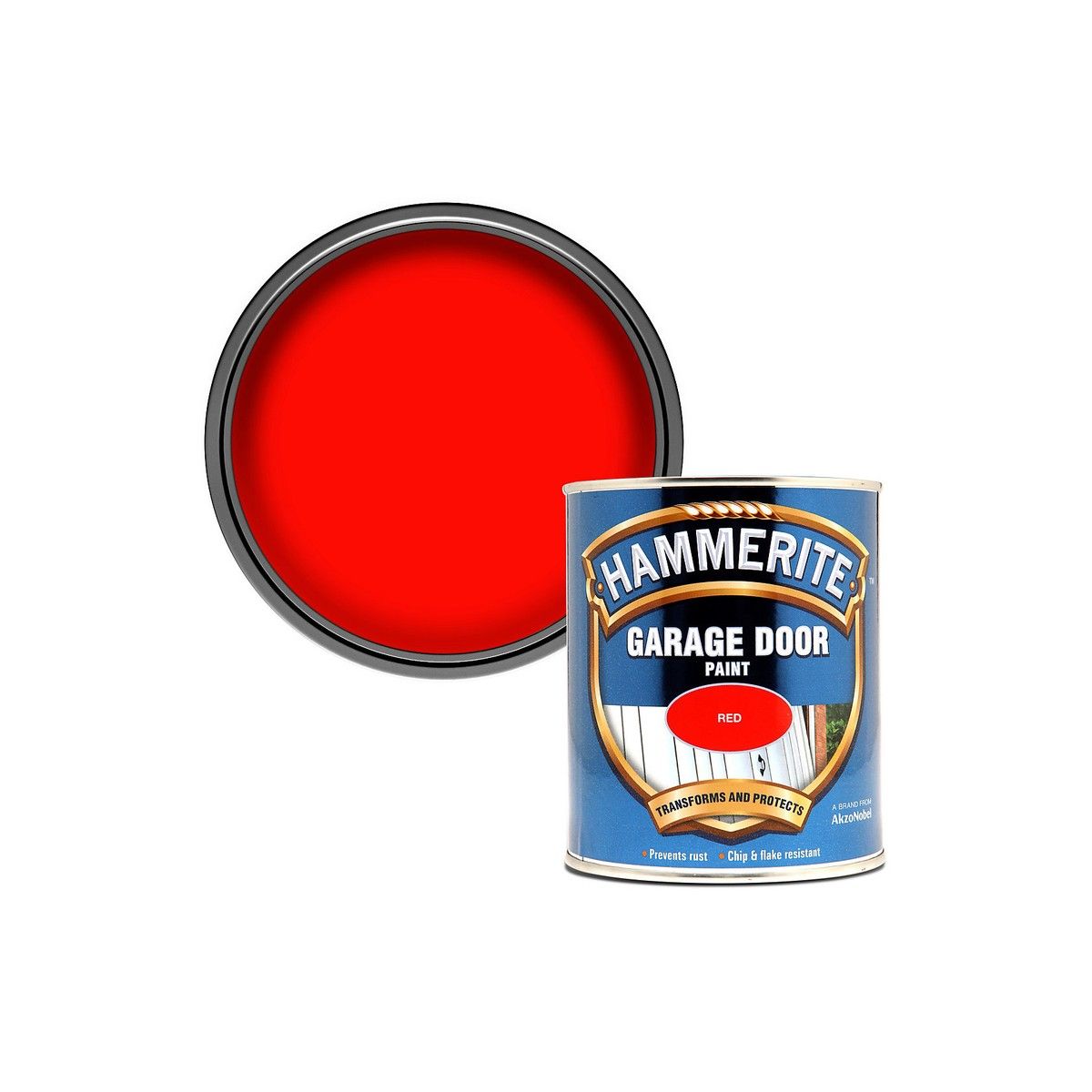 HAMMERITE GARAGE DOOR PAINT 750ml RED 5092852
