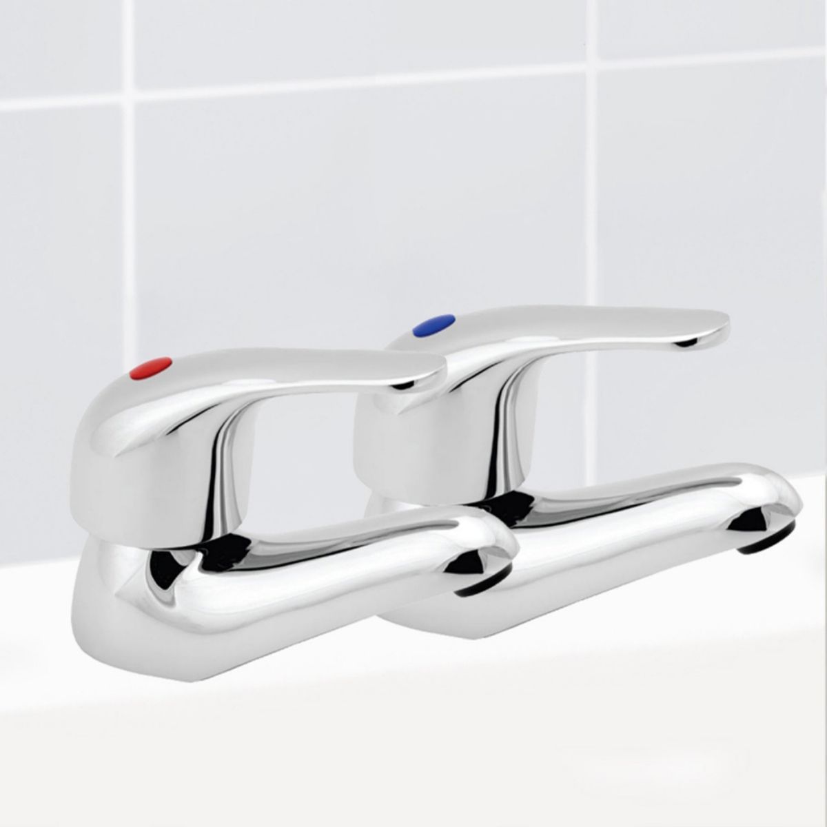 DEVA EDR02/CP EIDER BATH TAPS CHROME PLATED