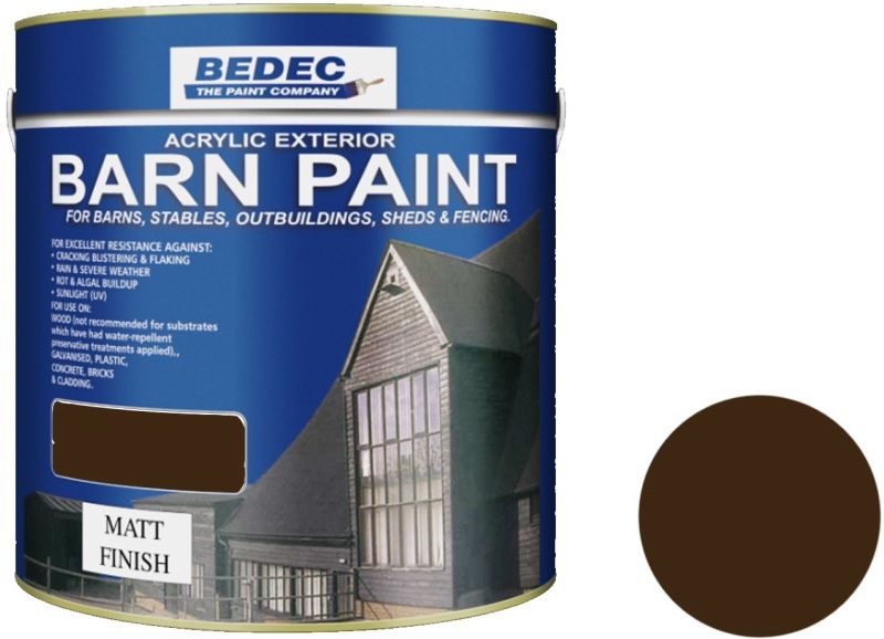 BEDEC MATT BARN PAINT 2.5l CHESTNUT BEDE2AN2009/40