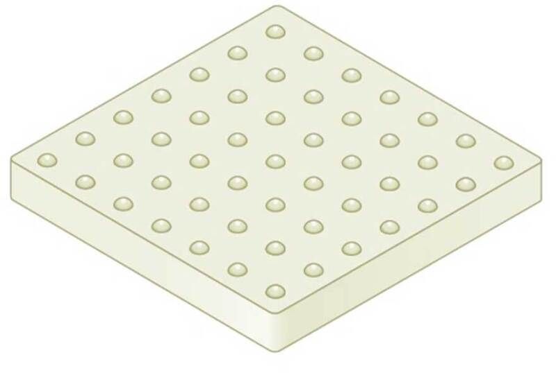 BRETT TACTILE BLISTER PAVING 400 x 400 x 50mm RED BPF50RD
