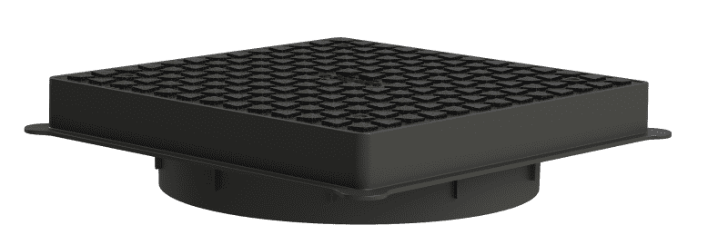 POLYPIPE SQUARE PP COVER & 65MM DEEP FRAME 460mm UG510