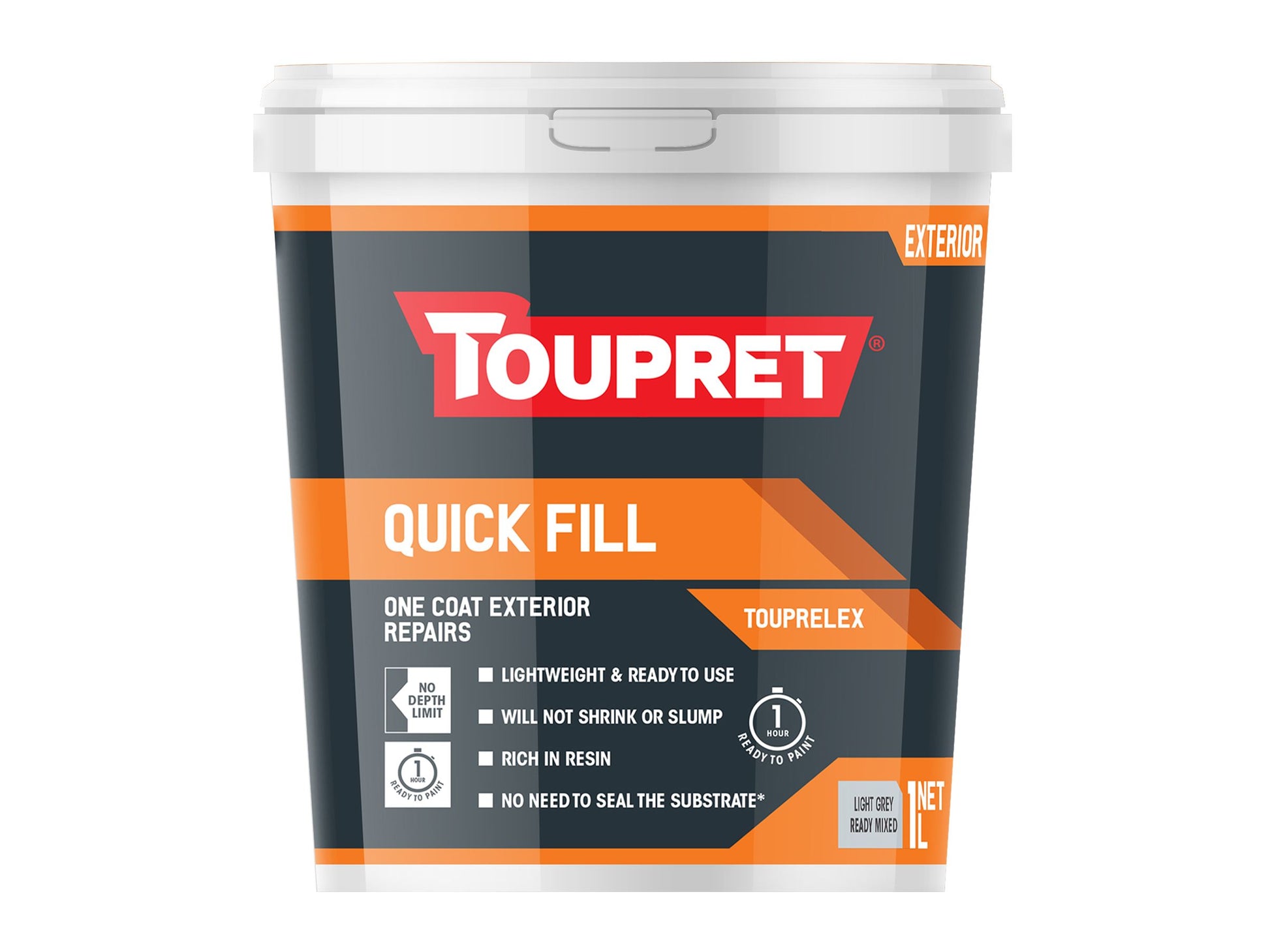 TOUPRET TOUTTTLX01 EXTERIOR QUICK FILL 1l LIGHT GREY