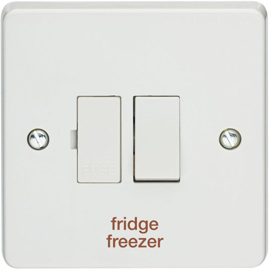 CRABTREE 4827/FF/BLACK 2-POLE SWITCHED FUSED CONNECTION UNIT 13a PRINTED 'FRIDGE FREEZER' BLK