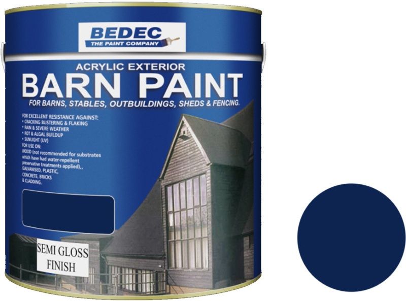 BEDEC SEMI GLOSS BARN PAINT 2.5l DEEP BLUE BEDE2AK2011/40