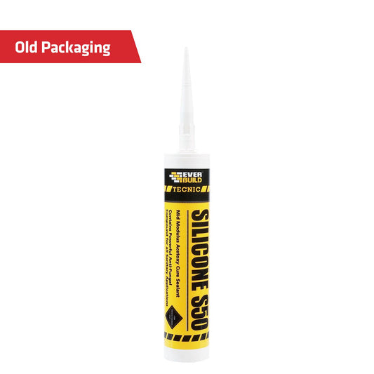 Everbuild S50 Sanitary Silicone Sealant 310ml Clear
