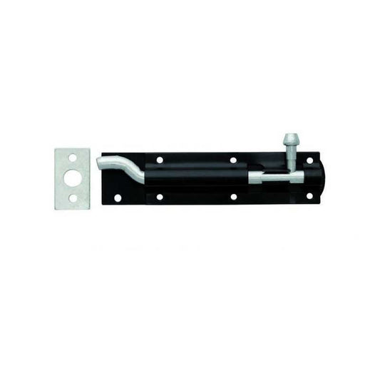 CARLISLE BLACK NECKED TOWER BOLT P/P 150mm ITBN150EXB/BP